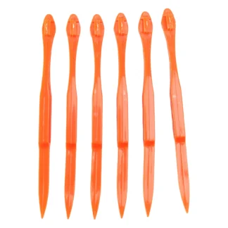 Pelador de cítricos de color naranja fácil, herramienta de cocina de Color naranja brillante, 6 uds.