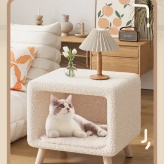 Mesita de noche para mascotas, mesita de noche creativa minimalista moderna, armario de almacenamiento, mesita de noche para dormitorio pequeño