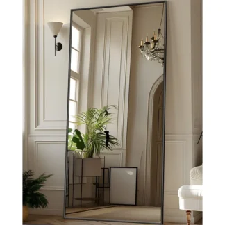 Espejo de longitud completa de 71 "x 28", espejo de piso, espejo de longitud completa con soporte, espejo de piso de cuerpo completo, espejo de pared del dormitorio,