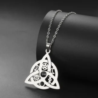 Jeshayuan Criple Knol-collar con colgante de acero inoxidable para mujer, collares nórdicos de runas Odin, joyería de regalo al por mayor