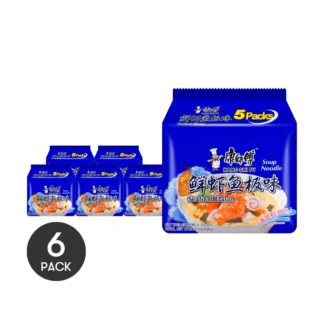 MASTER KONG-sopa de fideos y mariscos, fideos instantáneos, 5 paquetes x 3,45 oz x 6 paquetes, 6 paquetes