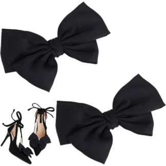 2 uds Clips de zapatos con lazo hebilla de zapatos de satén Clips de zapatos extraíbles Clip de zapatos elegantes Clips de joyería para zapatos para mujer boda