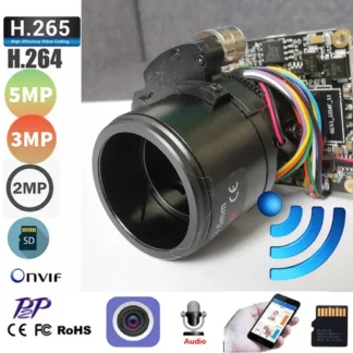Camhi-Módulo de cámara IP con Wifi, placa de seguridad PTZ CCTV, inalámbrica, AP, Onvif, Audio, ranura para tarjeta TF, 5MP, 3MP, 2MP, Zoom 5X, 2,7-13,5 MM