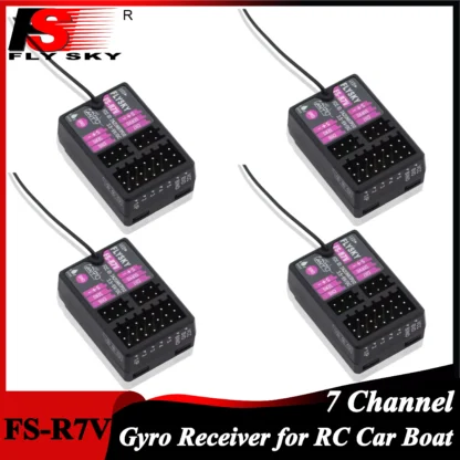1/2/4 Uds FLYSKY FS-R7V 7CH 2,4G receptor giroscópico de 7 canales 3,5 ~ 9V/DC ANT antena única PWM para RC coche barco transmisor FS-G7P