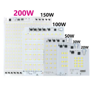 Chips de lámpara LED 220V bombilla SMD 2835 IC inteligente entrada de luz Led 10W 20W 30W 50W 100W 150W 200W para reflector al aire libre blanco frío
