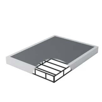 Caja de cama Queen con resorte, base de colchón de Metal resistente, cubierta de tela sin ruido, fácil montaje, 9 pulgadas, capacidad de 3000 libras