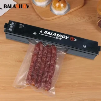 Máquina selladora al vacío estilo negro enchufe de la UE cocina máquina envasadora al vacío pequeña máquina de sellado regalo gratis 10 Uds bolsas de vacío de alimentos