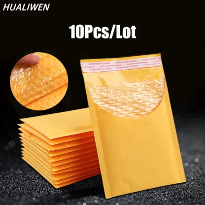 Sobres de Papel Kraft con burbujas, bolsas de envío acolchadas con diferentes especificaciones, 10 unids/lote