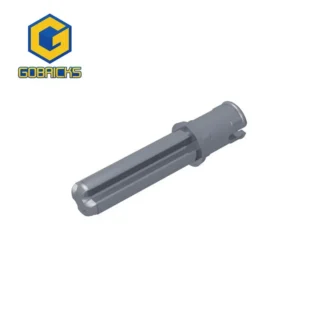 Gobricks-bloques de construcción de eje técnico para niños, juego de 10 piezas con eje 2 con pasador 3L con crestas de fricción, Compatible con 18651