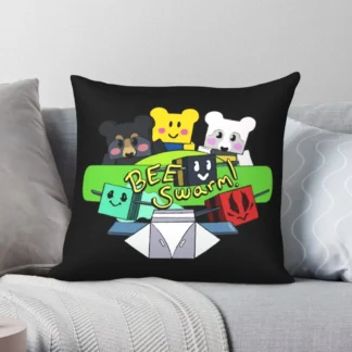 Funda de almohada simuladora de enjambre de abeja, poliéster, lino, terciopelo, decoración con cremallera, funda de cojín para sofá