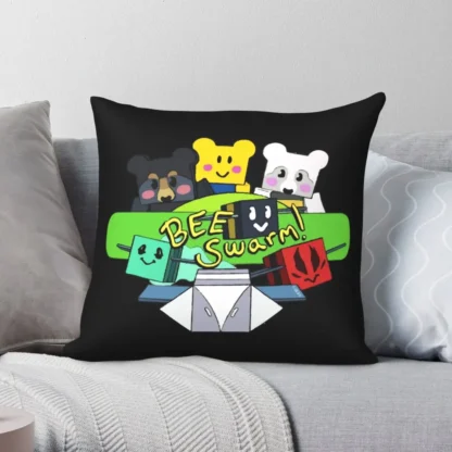 Funda de almohada simuladora de enjambre de abeja, poliéster, lino, terciopelo, decoración con cremallera, funda de cojín para sofá