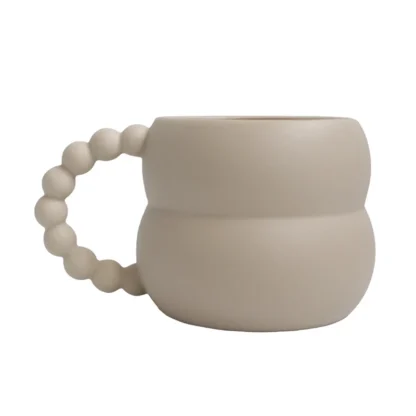 Taza de cerámica creativa, bonita taza de café, decoración nórdica para el hogar, arte Hecho A Mano, taza de té de la leche, artículos para beber para el hogar, pareja personalizada