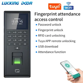 Tuya Wifi biométrico huella dactilar empleado tiempo de asistencia máquina de Control de acceso tarjeta RFID 125KHZ registro puerto USB asistente de hogar
