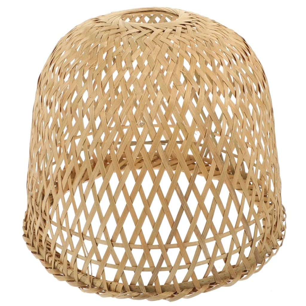 Pantalla de bambú, cubierta de techo, luz colgante, cubiertas colgantes, cesta tejida decorativa para dormitorio