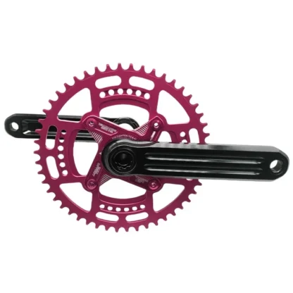 Platos y bielas de aleación de aluminio, piñón fijo 48T, 165mm, BCD144, rueda dentada de bielas de bicicleta de pista de marcha única, incluida BB