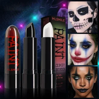 3 uds. Barra de pintura facial y corporal resistente al agua, duradera, segura, lápiz labial de Halloween, mate, Retro, 8 colores, brillo de labios, Cosplay de payaso