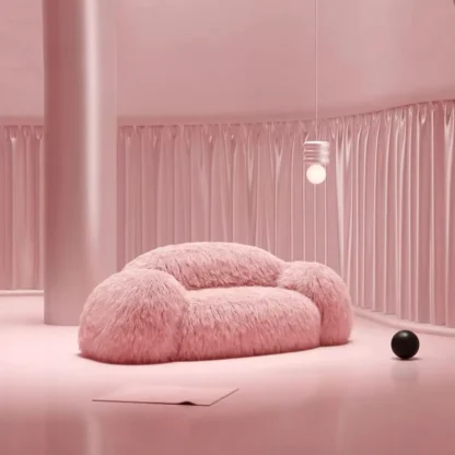 Sofá nórdico europeo reclinable de diseño de felpa para adultos, dormitorio, sala de estar, Puffs, salón doble, muebles Divano Soggiorno