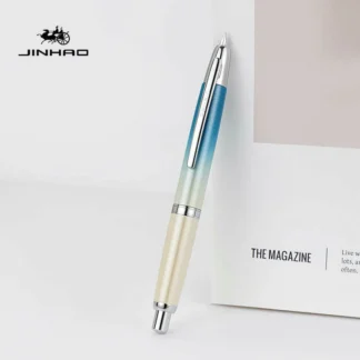 JINHAO 10 pluma estilográfica retráctil de alta calidad, punta EF/F, bolígrafo para fijar, papelería, bolígrafo de tinta de escritura negro mate de Metal para oficina