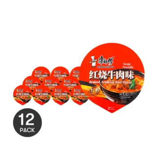 MASTER KONG-fideos instantáneos de ternera estofada, 3,88 oz x 12 paquetes, 12 paquetes