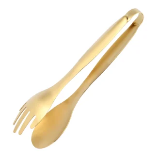 Pinzas para alimentos de acero inoxidable, utensilios de cocina dorados, herramientas de cocina para Buffet, pinzas para barbacoa, pinzas para pan y carne