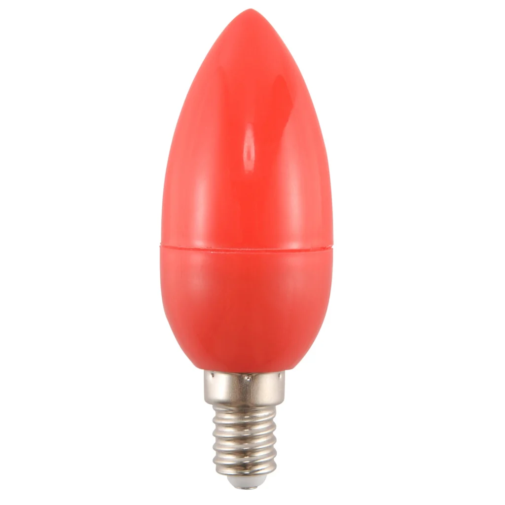 ABBO-LED Luz de vela Bombillas de luz de vela Lámpara de fortuna roja Luces de Dios Luces de vela de ahorro de energía, E14