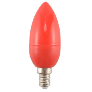 ABBO-LED Luz de vela Bombillas de luz de vela Lámpara de fortuna roja Luces de Dios Luces de vela de ahorro de energía, E14