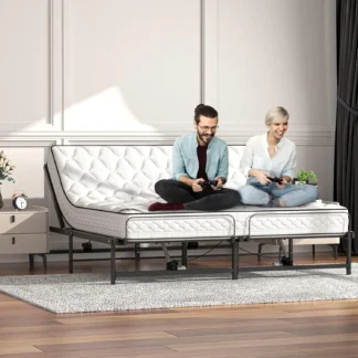 Marco de base de cama, marco de cama Queen Electric Hevy Duty con cableado Reomote para inclinación de cabeza y pie ergonómicos independientes