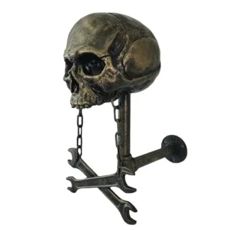 Soporte de cabeza de calavera para cascos, colgador de resina desmontable para motocicleta, bicicleta, decoración del hogar