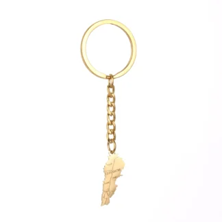 Colgantes de bandera de mapa de Liban de acero inoxidable, collares, llavero, llavero, joyería del Caribe