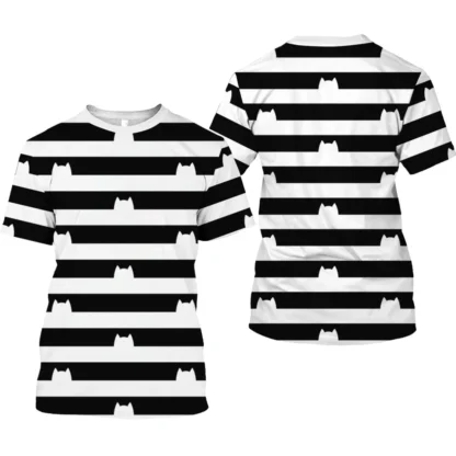 Camisa de gato, disfraz de Halloween para adultos, fiesta de cumpleaños, evento de Cosplay, camiseta Unisex de gato, regalo para su papá, mamá y yo, disfraces familiares