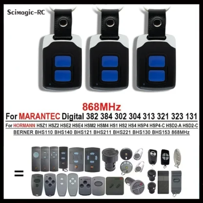 1-20pc 868MHz HORMANN BERNER MARANTEC Puerta de garaje Control remoto Clone Gate Abridor para HSE2 HSE4 HSM2 HS4 HSM4 HSM4 Digital 302 313 382 304 384 BHS110