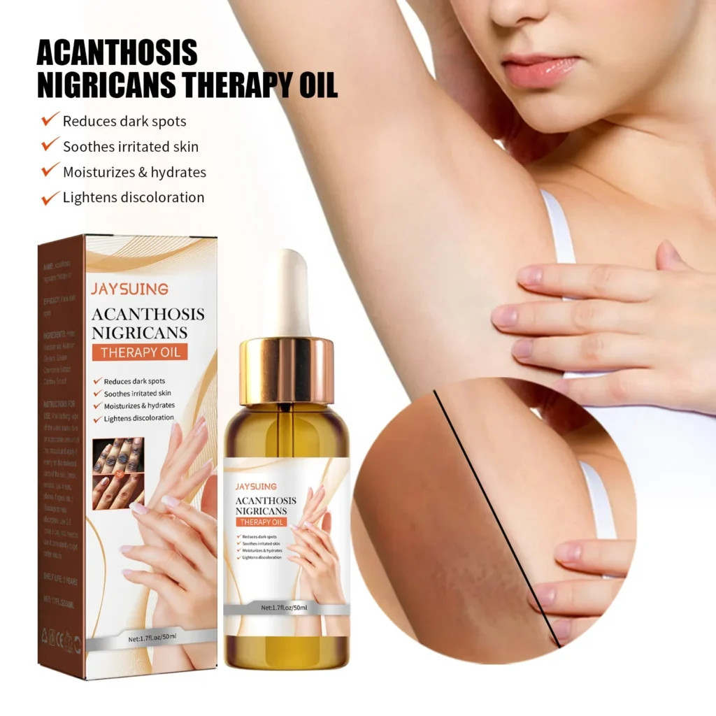 Aceite reparador de columna negra de 50ml, desvanece las manchas negras, repara las axilas, los brazos y el cuello, hidrata y ilumina el aceite esencial para el cuidado de la piel