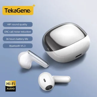 Auriculares inalámbricos Tekagene HiFi Bluetooth 5,3 TWS, auriculares con batería de larga duración de 36h, auriculares impermeables con Control táctil y micrófono ENC llamada HD
