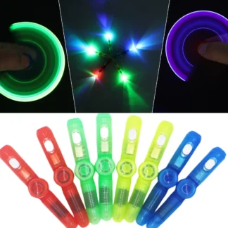 Bolígrafo giratorio LED para aliviar el estrés, juguete de mano que brilla en la oscuridad, EDC, regalo para niños, suministros escolares y de oficina