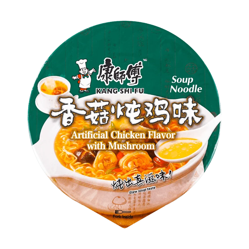 Sopa de fideos de pollo y Seta, fideos instantáneos, 3,66 oz, 104,00g * 10 paquetes, 10 paquetes