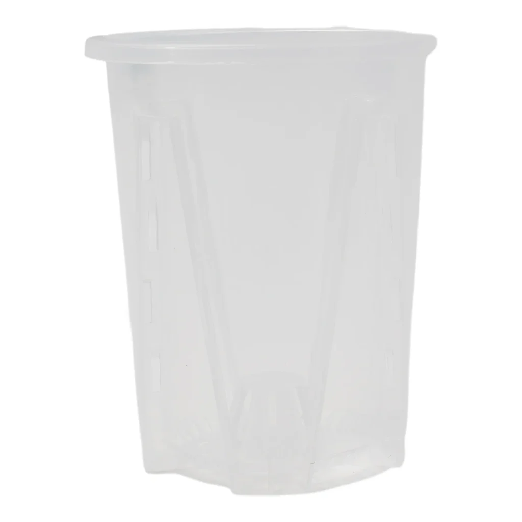 Macetas de plástico transparente para orquídeas con agujeros, maceta transparente para plantas suculentas, bolsa contenedor, maceta de flores de plástico suave