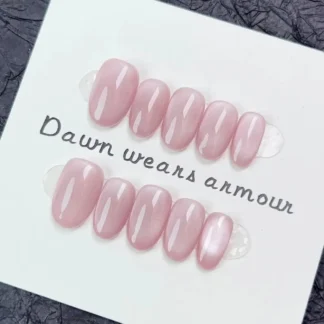 Prensa hecha a mano en uñas, 10 Uds., puntas de uñas postizas elípticas cortas, uñas postizas decoradas reutilizables, diseño de ojo de gato, uñas postizas en caja