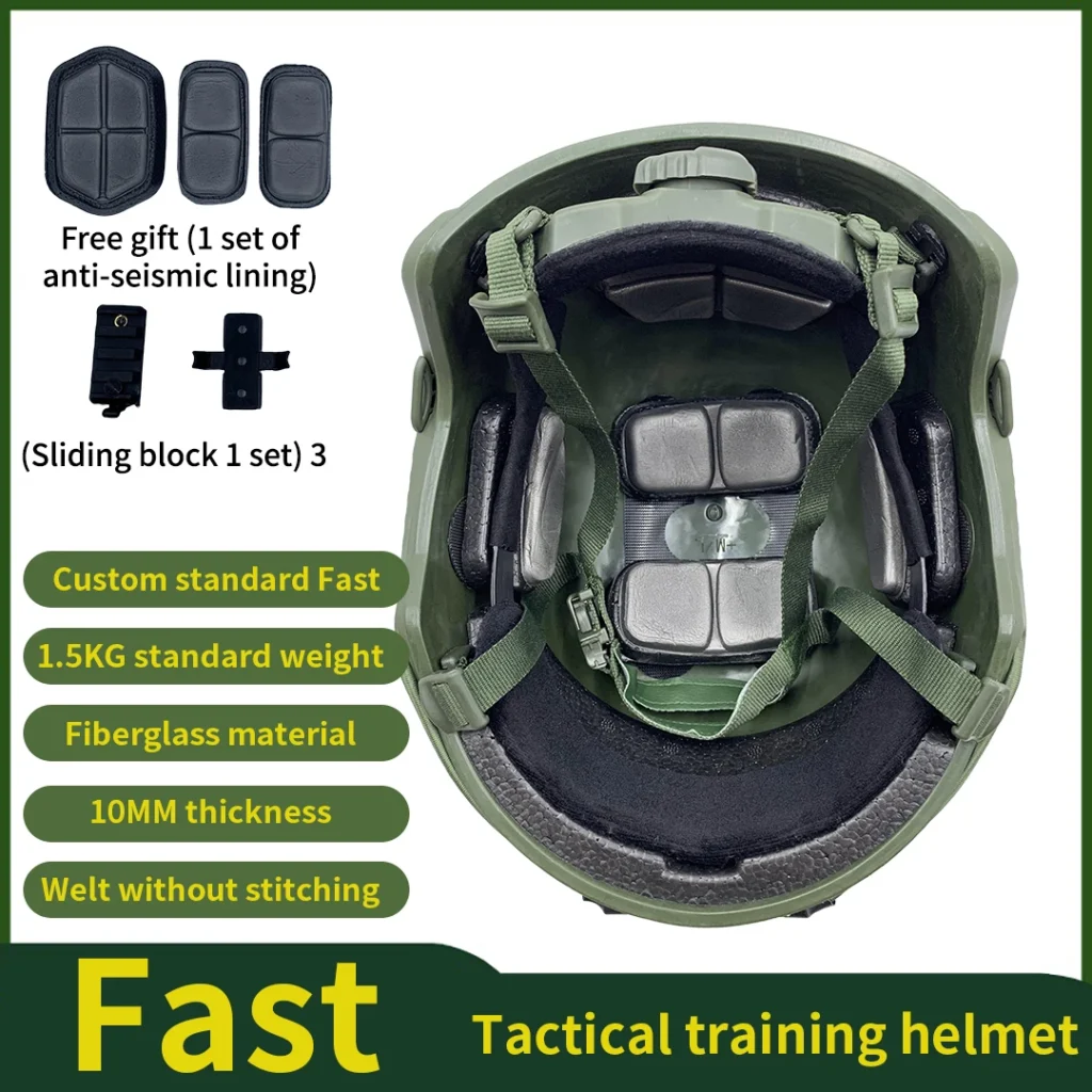 Casco táctico rápido con perilla ajustable, equipo de protección ABS CS para exteriores, adecuado para la cabeza