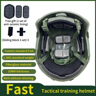 Casco táctico rápido con perilla ajustable, equipo de protección ABS CS para exteriores, adecuado para la cabeza