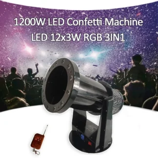 1200W LED 12*3W RGB 3 en 1 máquina de papel de confeti fiesta escenario boda espectáculo iluminación LED Control remoto equipo de Dj concierto