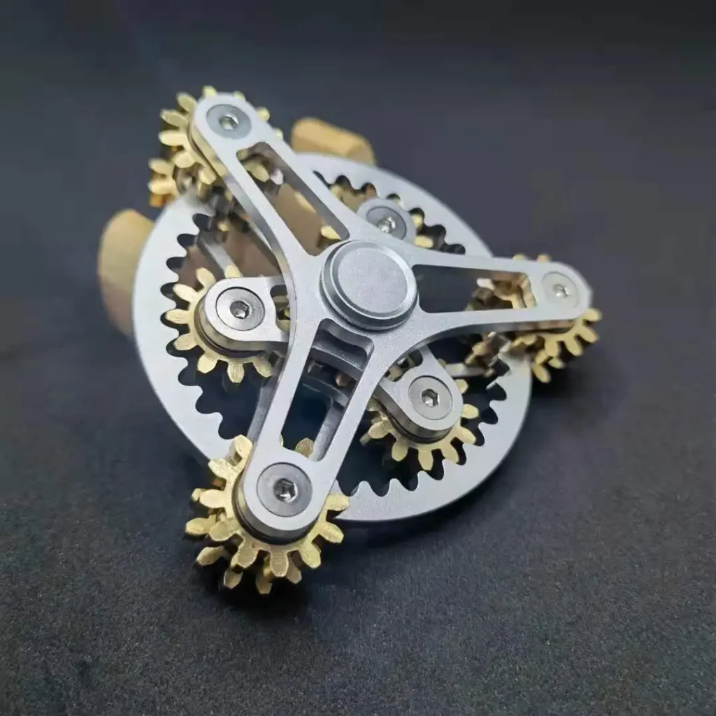 Spinner de mano de engranaje de delicadeza, Spinner de cobre, Spinner de nueve dientes, enlace Edc, aleación de Metal, juguetes de enfoque, alivio del estrés