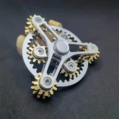 Spinner de mano de engranaje de delicadeza, Spinner de cobre, Spinner de nueve dientes, enlace Edc, aleación de Metal, juguetes de enfoque, alivio del estrés