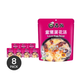Sopa de algas marinas y huevos, 4 porciones * 0,28 oz * 8 paquetes, secado instantáneo, 8 paquetes