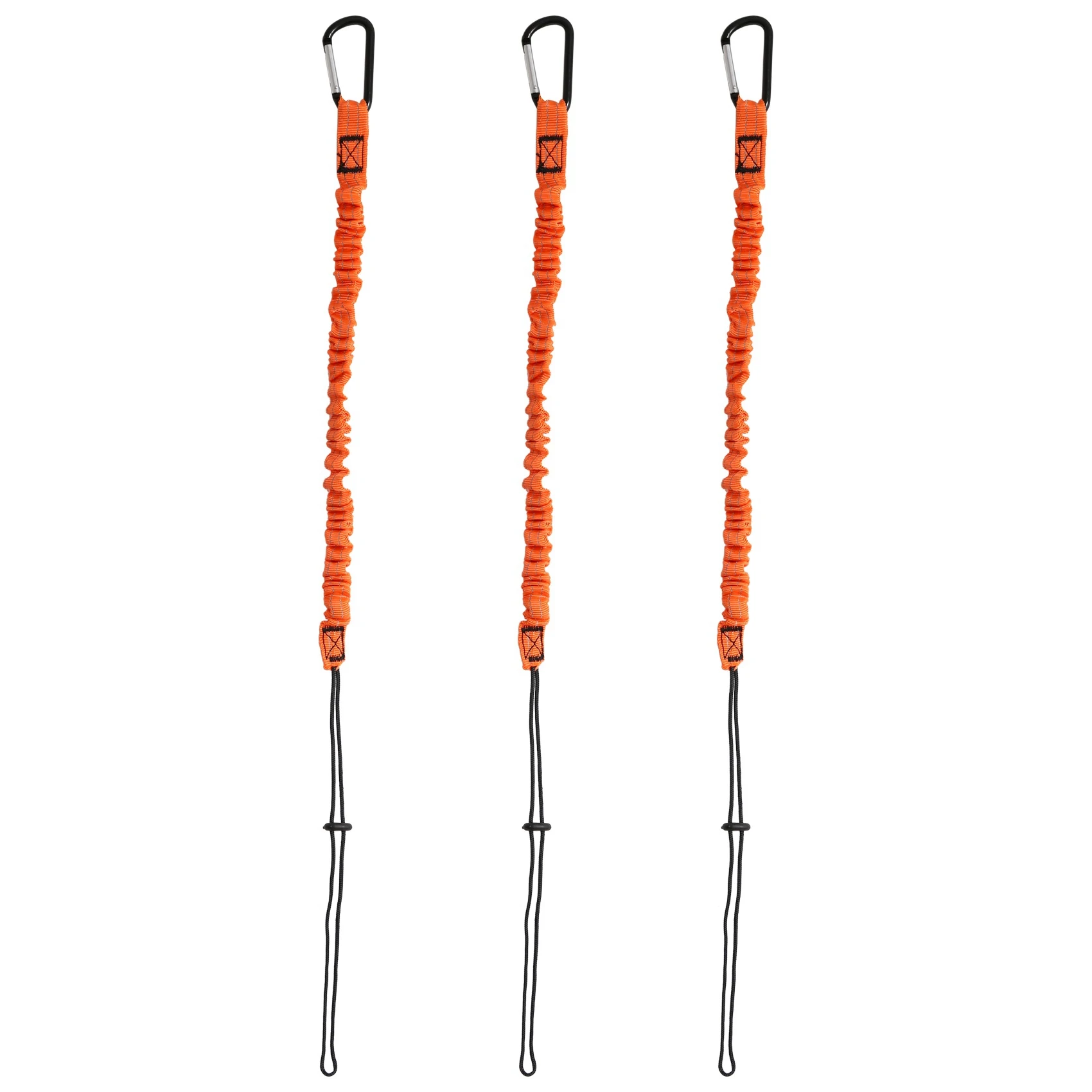 Cordón para herramientas, cordón de 3 piezas con mosquetón, cordón ajustable que absorbe los golpes para herramientas de trabajo