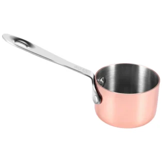 Barcos para salsa, taza para salsa chapada en cobre, taza para leche, patatas fritas, taza para salsa, restaurante occidental, olla especial de cobre