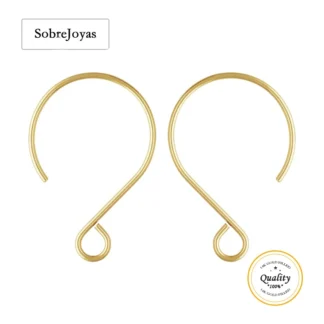 Alambre para oreja de globo, alambre para oreja relleno de oro de 14 quilates, alambre para oreja de oro de 032 "(.81mm) para hacer joyas, pendientes, accesorios, cierres para joyería