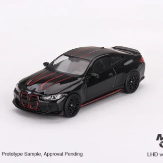 TSM MINIGT 1:64 #703 M4 CSL, modelo de coche de aleación de zafiro negro fundida a presión, exhibición de colección, regalo para niños