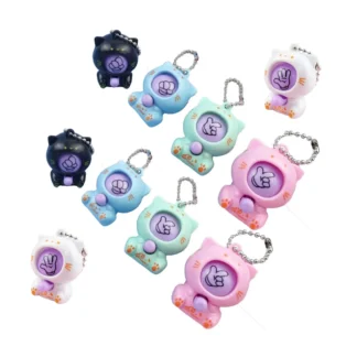10x dijes de juguete interactivos pequeños colgantes de animales de dibujos animados Color aleatorio