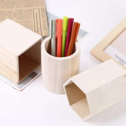 Accesorios de escritorio de oficina multifuncionales, contenedor de lápices, organizador de oficina, portalápices, caja de almacenamiento, portalápices de madera