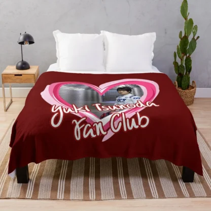 Yuki sunoda-Manta peluda de lujo para sofá, edredón para Club Fan, Thins, Diseñador
